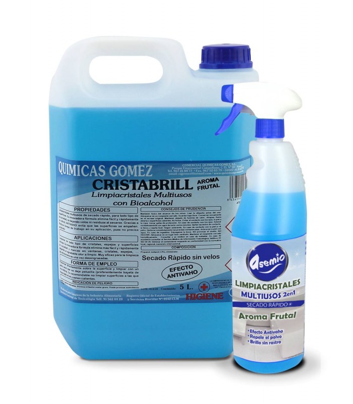 CRISTABRILL - Limpiacristales antivaho con Bioalcohol