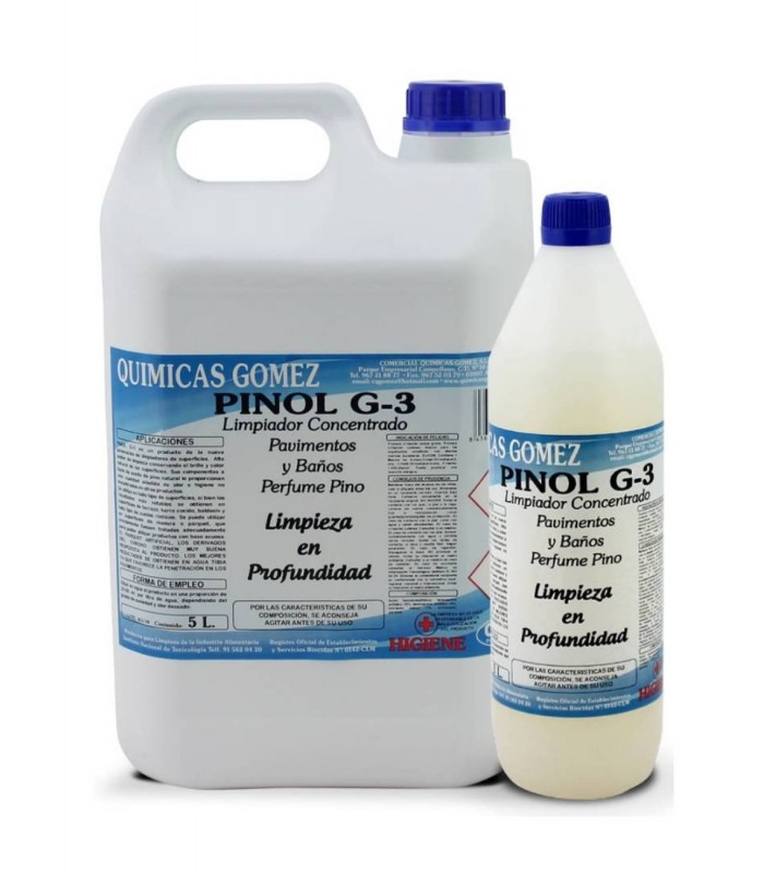 Comercial Los Galanes - Fregasuelos desinfectante G3 Aroma fresco y duradero  a pino balsámico. Es un producto con una excelente eficacia de desinfección  y limpieza, válido para cualquier superficie lavable. Evita la
